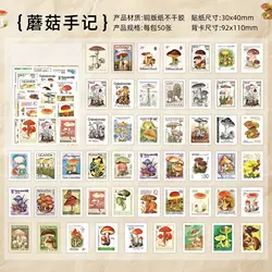 Philatelic Museum Series Stamp-Themed Stickers for Scrapbooking and Journaling - 50 Sheets (F)