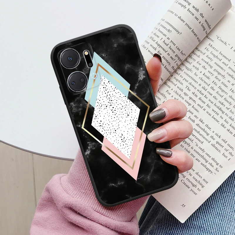 Marble Stone Texture Protective Silicone Case - Fashionable Back Cover