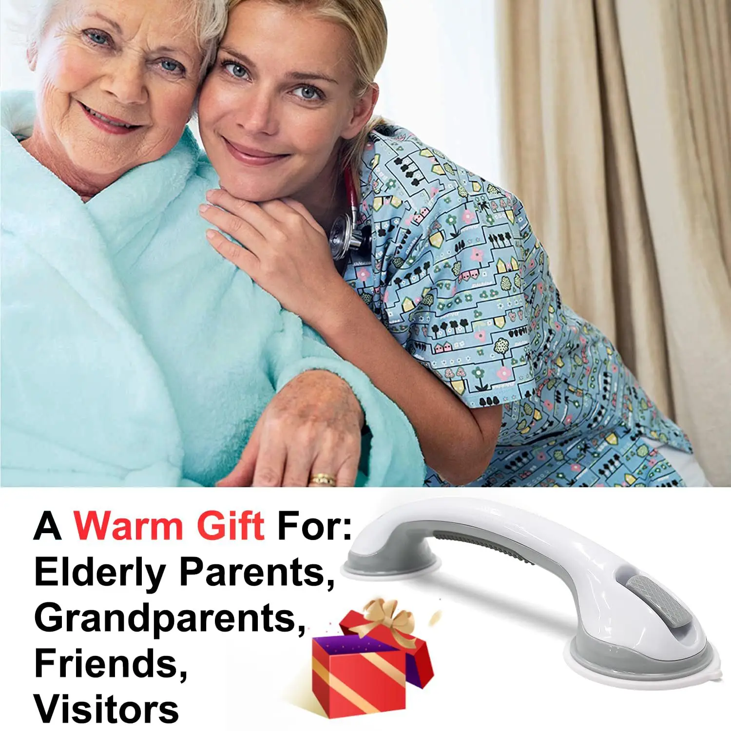 Description Picture 4 of itemShower Grab Bars for Bathtubs and Showers, Easy to Install Suction Shower Handles for Bathroom Removable Handrails for Seniors