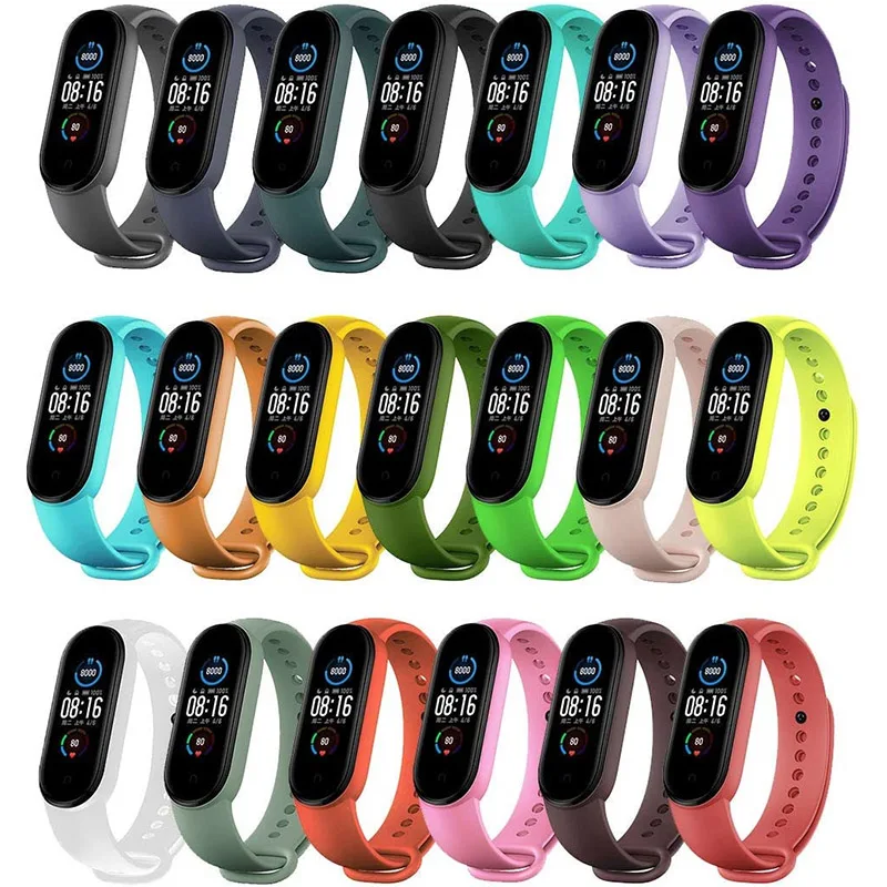 

Strap for Xiaomi Mi Band 7 6 5 4 3 2 Bracelet Mi Band 5 4 Strap Silicone Sport Watchband for MiBand 7 6 3 Replacement Wristband
