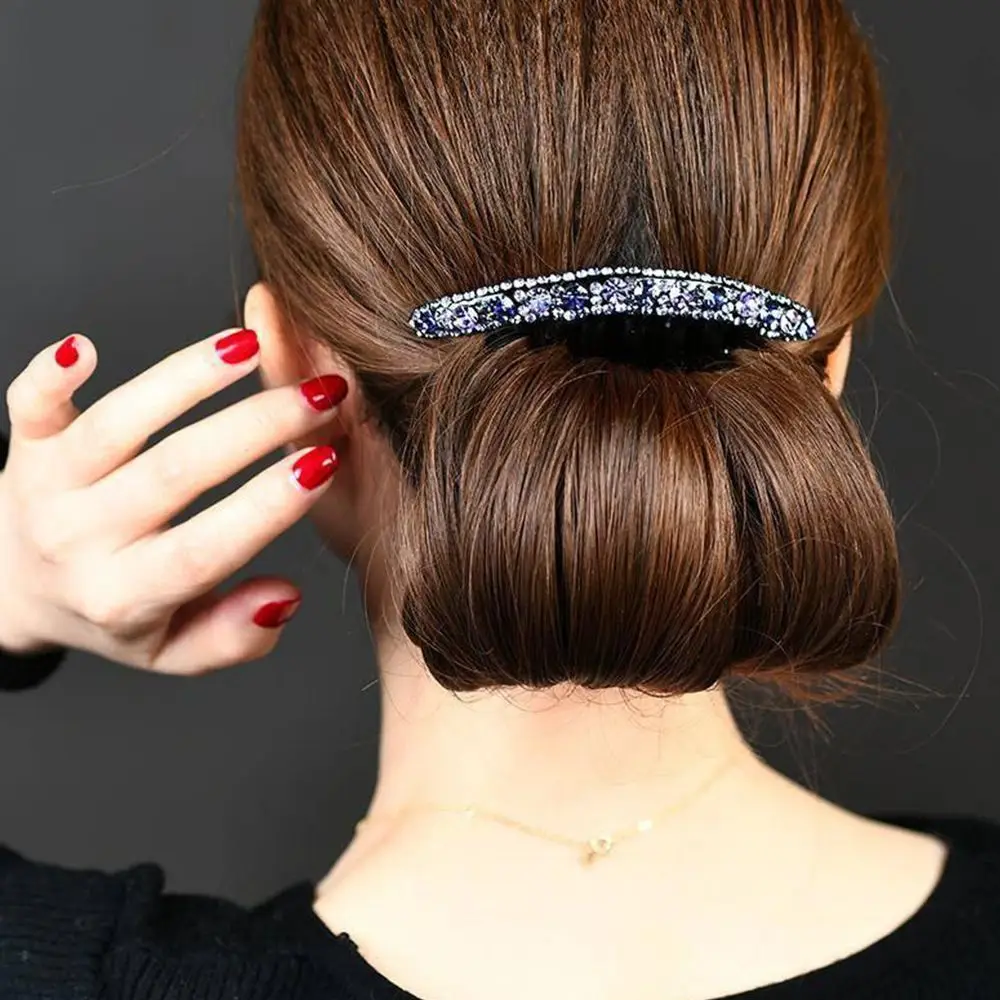 Description Picture 2 of itemSimple Temperament Acrylic All-match Colorful Korean Style Headwear Rhinestone Hair Comb Hair Accessories Seven-tooth Comb