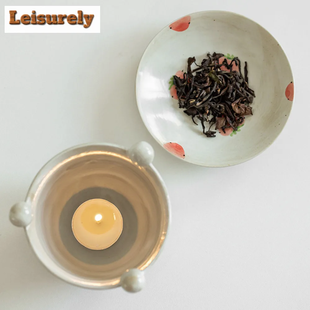 Hand-painted Strawberry Roasted Tea Stove Japanese Powder Yin Aroma Enhancer Burner Flavoring Tea Leaf Rack Kung Fu Ceremony