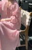 ZZ171 2024 Women's New Solid Color Loose Drawstring Lace Design Sense Sunscreen Shirt High Waist Skirt Vacation Two-piece Set 6
