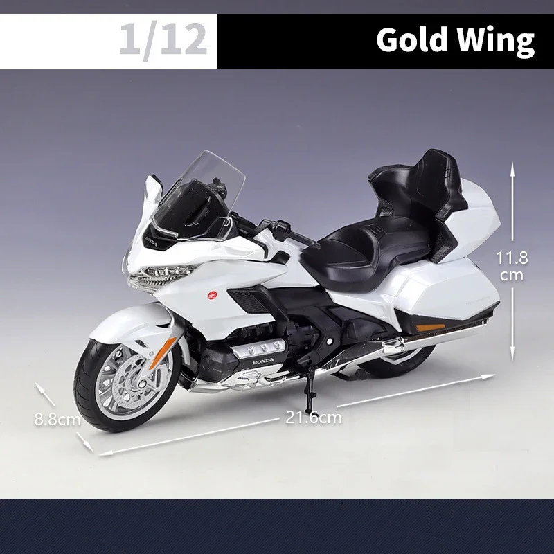 WELLY 1:12 2020 Honda Gold Wing Motorcycle Simulation Alloy Model Adult Collection Decoration Gifts Toys for Boys 3