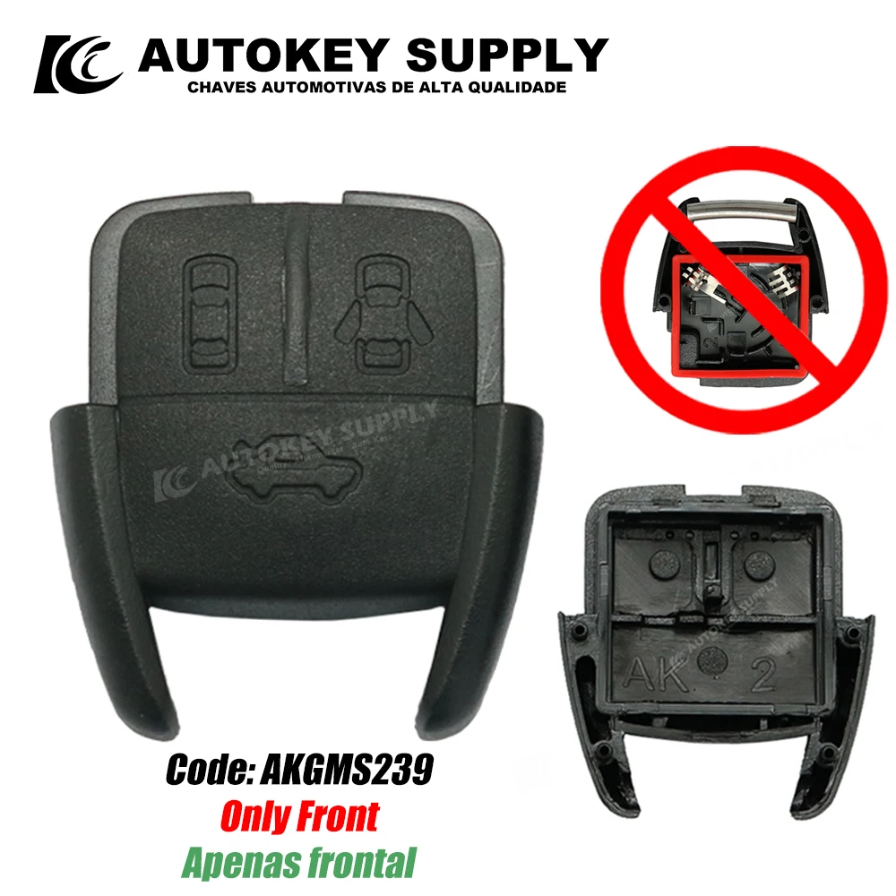Remote Control Front Shell Only 2 / 3 Button for Chevrolet AutokeySupply AKGMS235 car key shell key shell