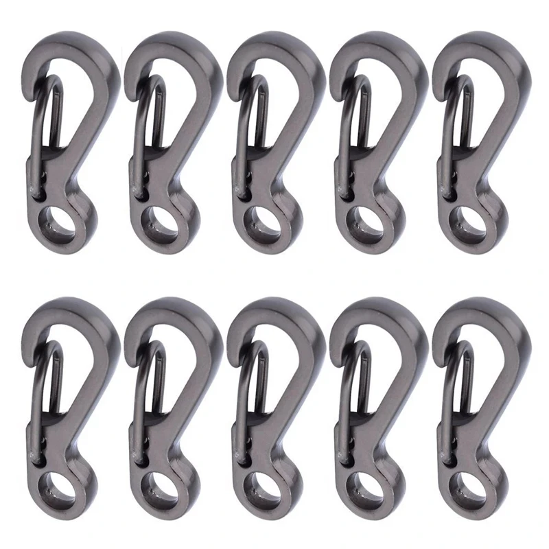 10Pcs/lot Mini Carabiner Camping EDC Survival Climbing SF Spring Backpack Clasps Keychain Paracord Tactical Gear Hooks Key Chain climbing carabiner