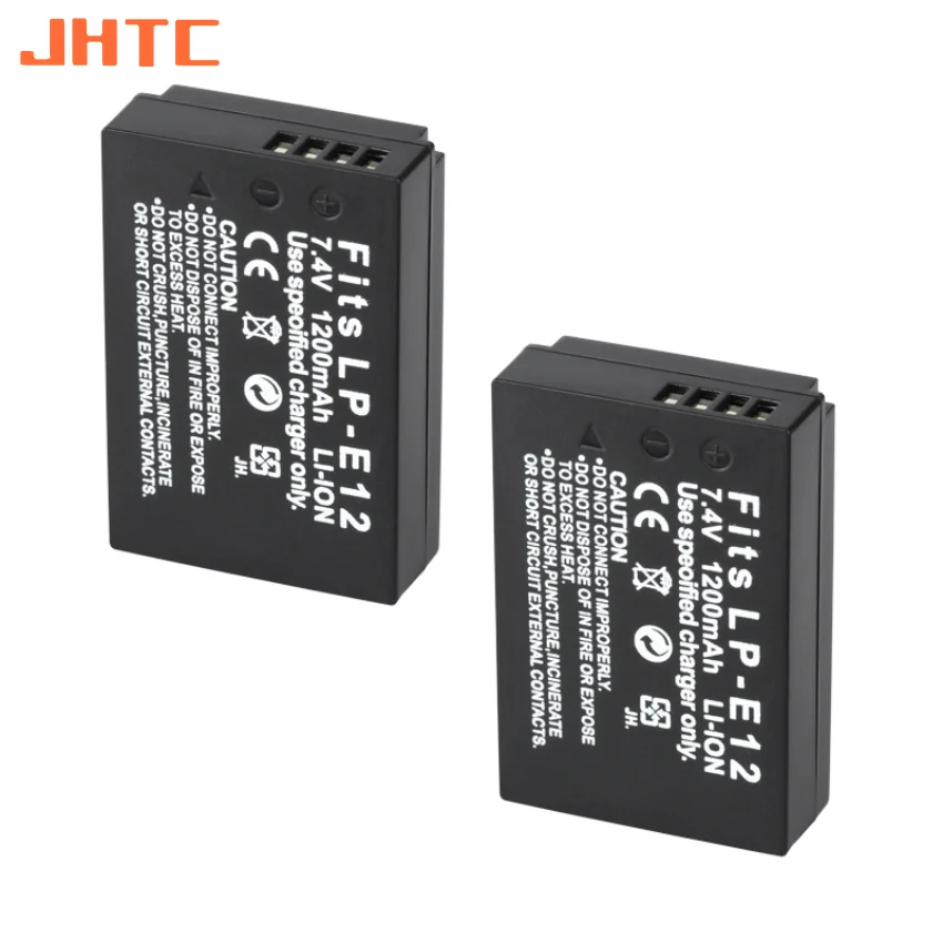 Mspalocell 2 LP-E12 USB 1800 mAh-batterijen met opladen via USB Type-C, compatibel met Canon M100D Kiss x7 Rebel SL1 EOS M10 EOS M50 DSLR- vervangingsbatterij