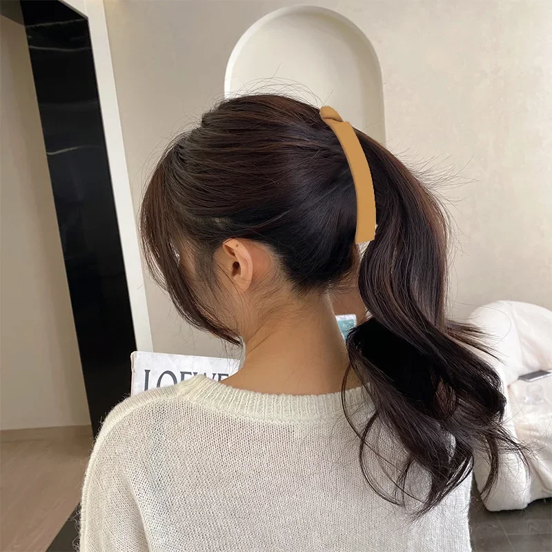Hair Clips Hair Accessories Solid Color Frosted Banana Hair Clips Fashion Ponytail Holder Hair Clips Women Girls Hairpins Barrettes Womens Accessories
