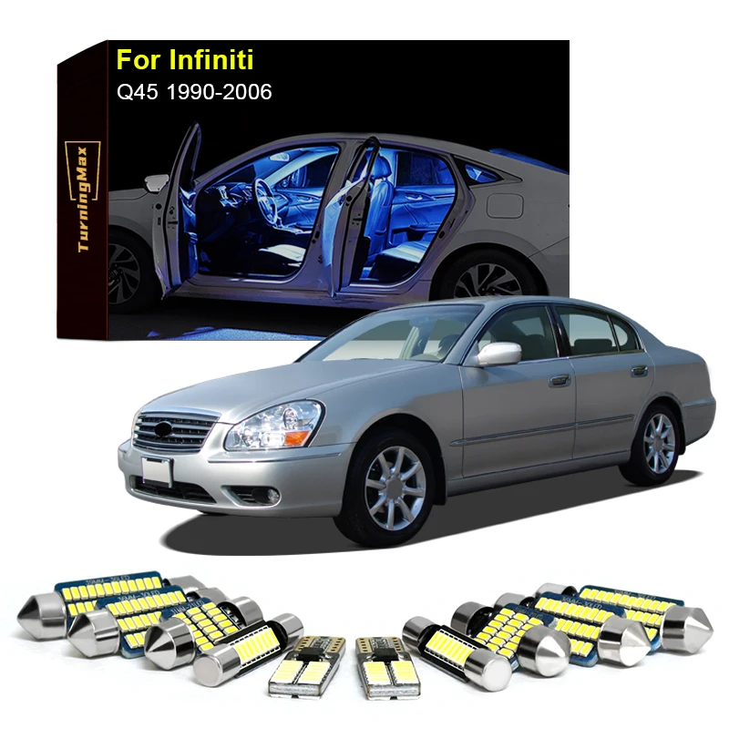 

Canbus Interior Lighting LED Bulbs Kit Package For Infiniti Q45 1990-2006 Dome Trunk Reading Lights Indoor Lamps Car Accessories