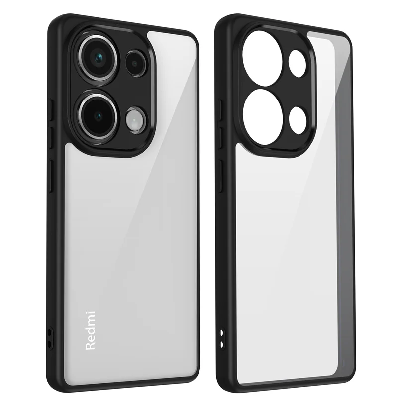 Luxury Shockproof Clear Phone Case with Silicone Bumper and Hard PC Cover