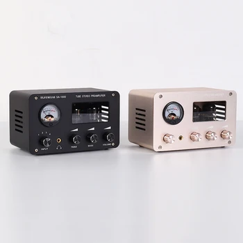Op-amp 칩 고출력 헤드폰 앰프, 고저음 조절 가능, 튜브 프리앰프, 4 in 2 out HIFI, 6H3N 튜브 5332