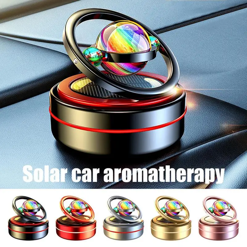 

Car Solar Air Freshener Rotating Auto Aromatherapy Diffuser Multifunctional Low Noise Air Diffuser For Vehicle Interior Decor