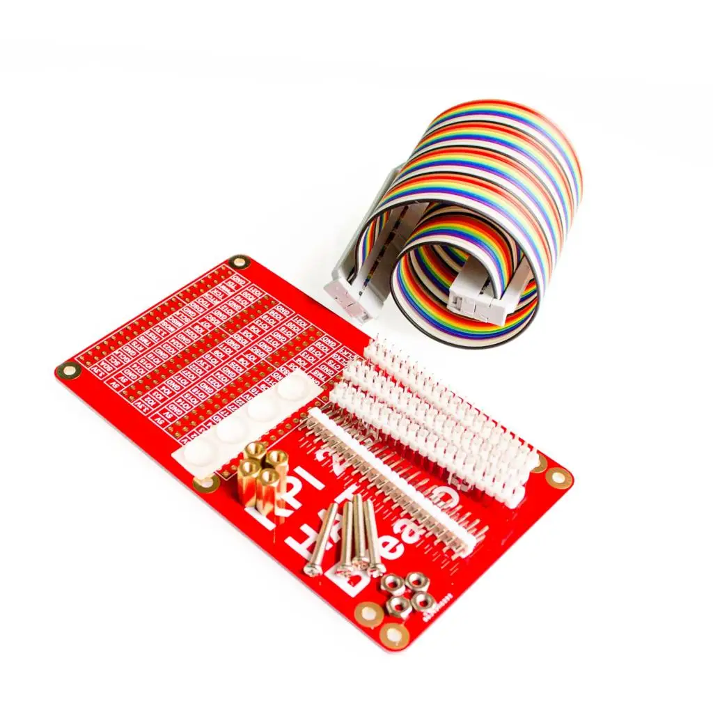 Фото Raspberry Pi 3 HAT GPIO Плата расширения + комплект кабеля 40P-красный №1
