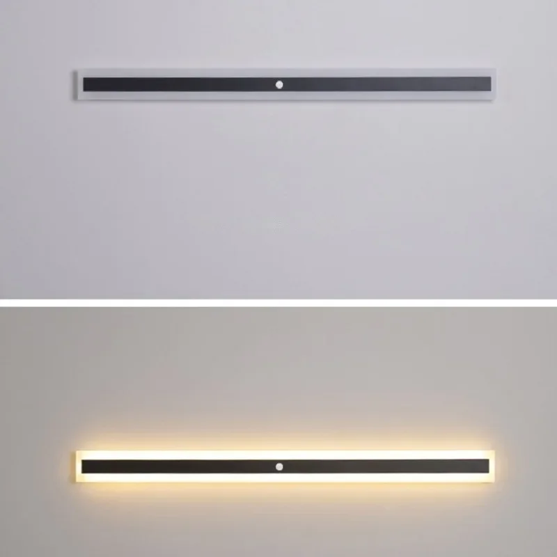 Long Strip Wall Lamp Outdoor Waterproof IP65 Motion Sensor LED Light wall light outdoor porch light For Living Room Garden Porch