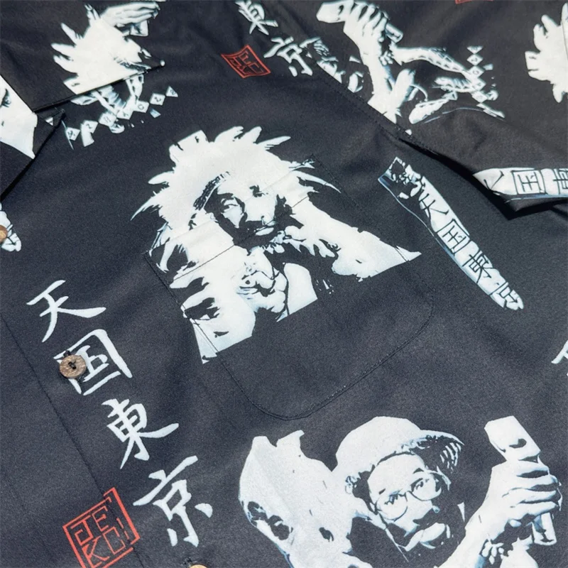 High Quality WACKO MARIA Tenkoku Tokyo Short Sleeve Shirt Men's Women's Fashion Hawaii Shirts Tops 4