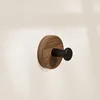 Walnut Wood Door Hook Adhesive Bathroom Towel Rack No-Drill Wall-Mounted Coat Hanger Wooden Hook for Kitchen or Bathroom 5
