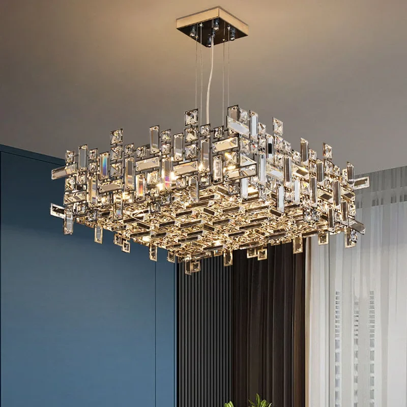 

Italian Modern Luxury Villa Duplex Designer Luxury Crystal Lamp Restaurant, Living Room, Bar Table Pendant Light