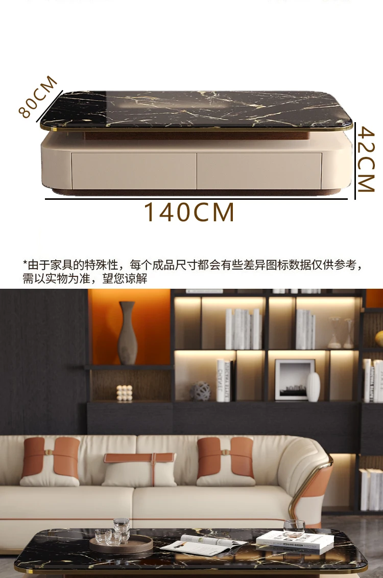 Creative Light Luxury Coffee Table Storage Designer Aesthetic Standing Side Table Unique Accessories Mesas Bajas Furniture