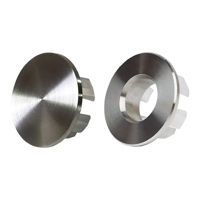 ฝาปิดท่อน้ำล้นอ่างล้างจานสแตนเลสทรงกลม อะไหล่เปลี่ยน แหวนกันน้ำล้น อุปกรณ์ปิดรูอ่างล้างจาน สำหรับห้องครัวและห้องน้ำ 4