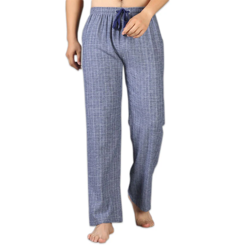 Épaissir hiver grande taille 100% coton hommes pantalons bas de sommeil garder au chaud simple automne pyjamas maison pantalon mâle pijama hombre