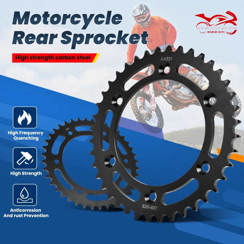 

520 40T Rear Sprocket 690 Duke 10-17 250 EXC 05-11 300 EXC 520 EXC 625 SXC 660 SMC 625 SMC FS650 03-08 For KTM For Husaberg