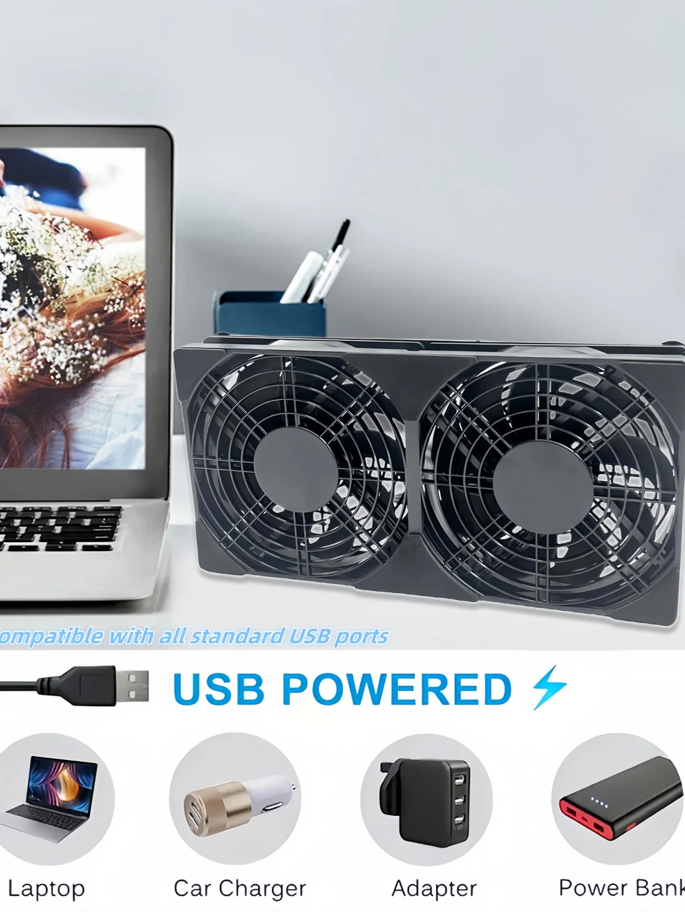USB Interface Cooling Fan ABS Can Be Used For laptops/Computers/Phones/Routers With A Speed Of 1400 Portable Plug And Play
