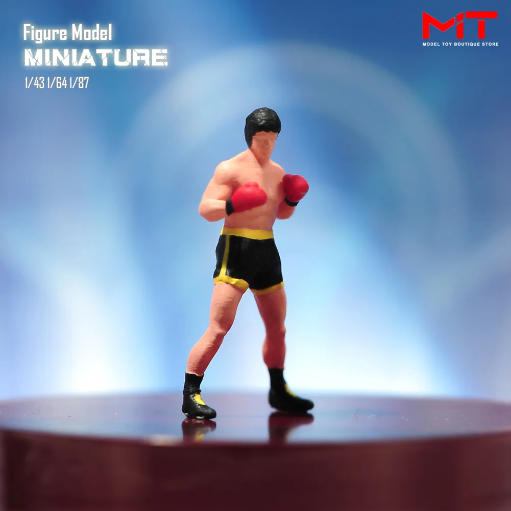 Miniatures Figures 1/87 1/64 1/43 1/24 Boxer Boxing Men Resin