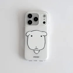 Adorable Dog White Acrylic Phone Case - Kawaii Korea Design - Xiaomi 17 pro (Just Case 1)