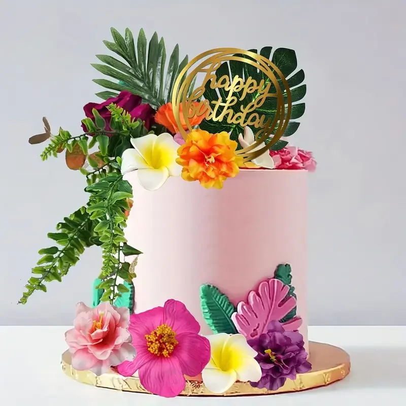 Happy Birthday Acrylic Cake Topping Creative Party Decoration Supplies Reusable Party Decoration Suitable for Celebrations