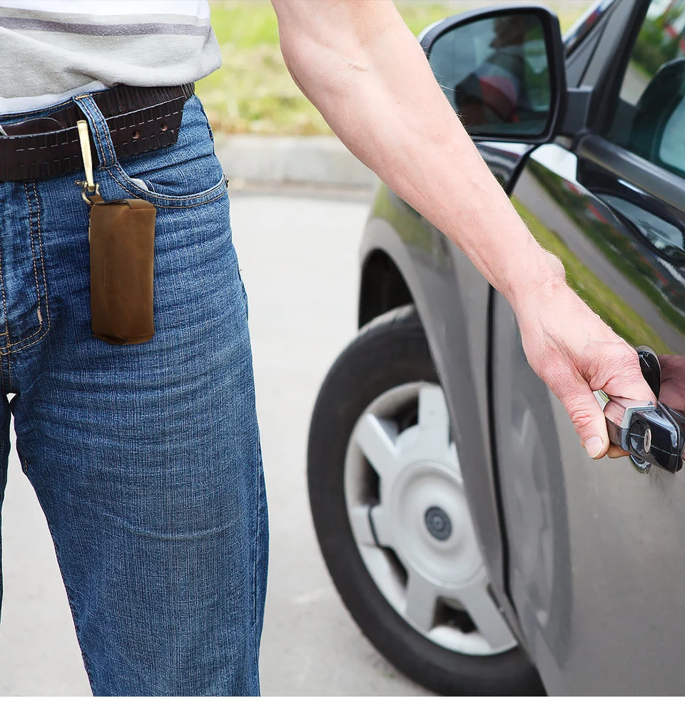 CONTACT'S Faraday-Tasche für Autoschlüssel Faraday-Beutel RFID-Signalblockierender Halter Schlüsselanhänger-Schutz Diebstahlsichere Autoschlüssel-Geldbörsen – Detail 1