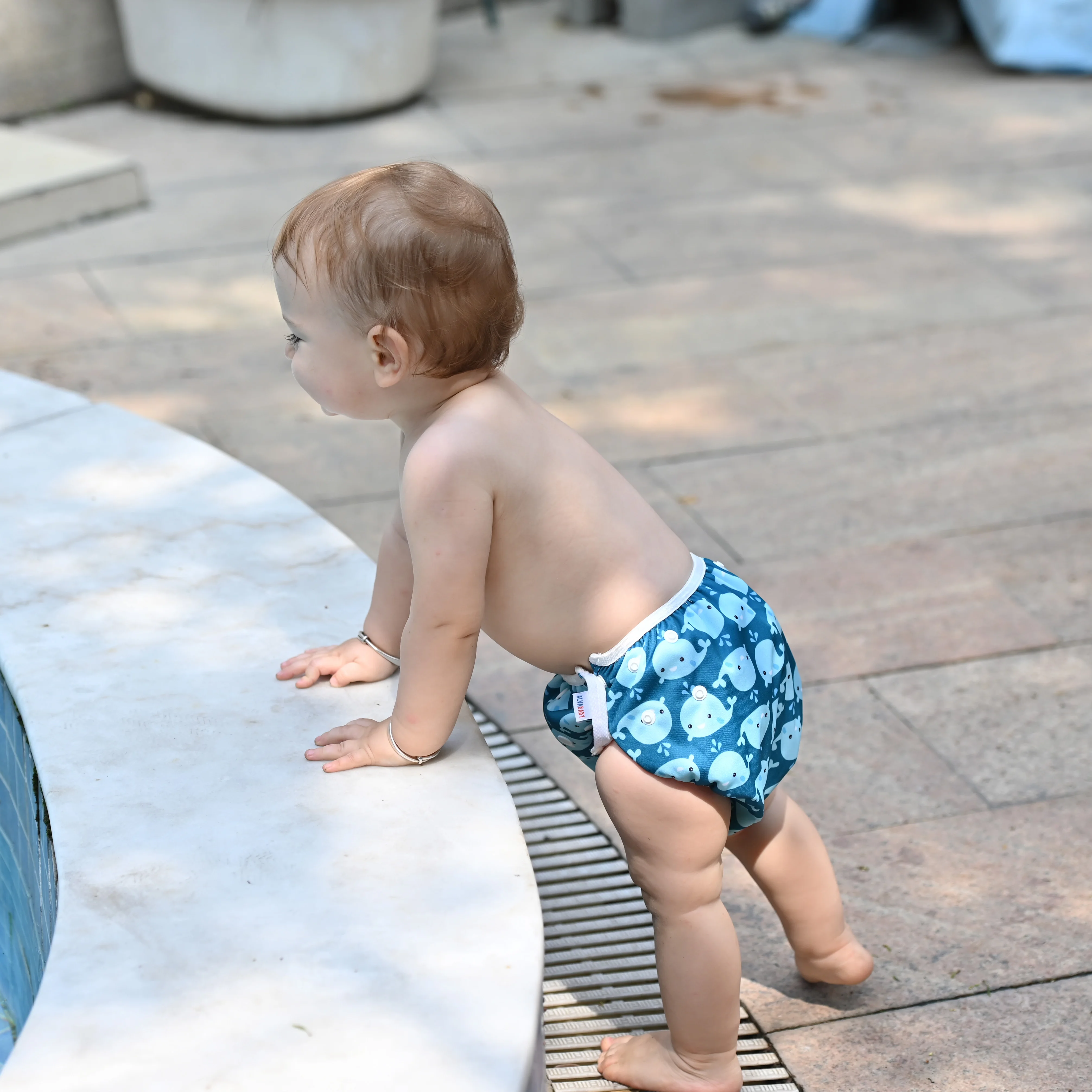 U PICK ALVABABY Swim Diaper Easy to Use Swim Nappy Fashion Design Swimming Nappy for Baby Under 1 year Old swim diaper