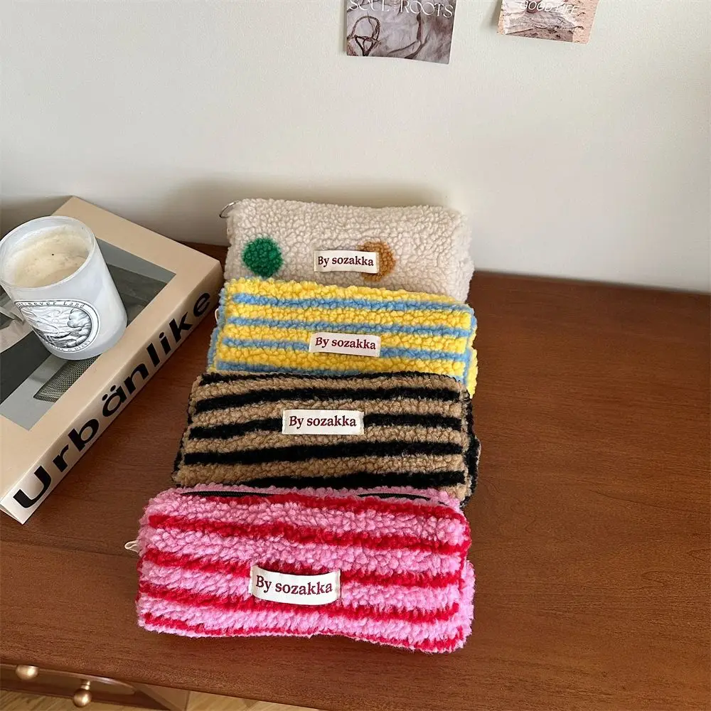 

Plush Pencil Case Kawaii Large Capacity Soft Storage Pen Pouch Bag for Students to Study School Office Stationery Supplies
