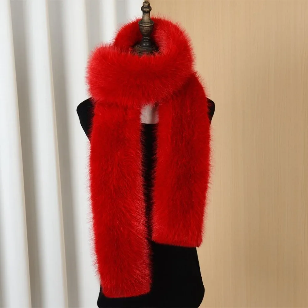Soft Plush Fake Fur Winter Scarf for Women