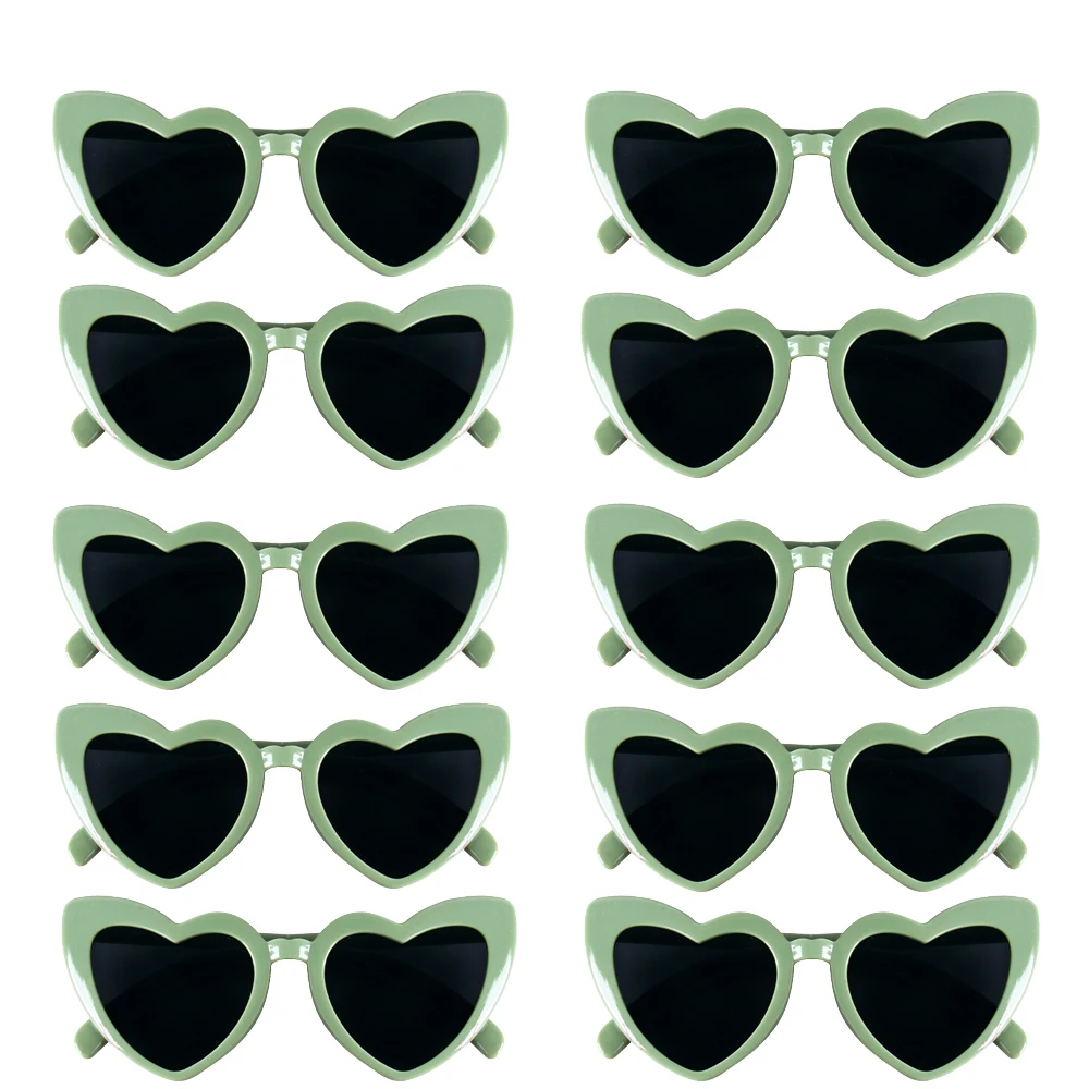 10 Stück rote herzförmige Sonnenbrillen für Damen, Junggesellenabschied, Dekoration, Vintage-Brille, Hochzeit, Party, Gastgeschenke, Brautjungfern-Geschenke – Detail 9