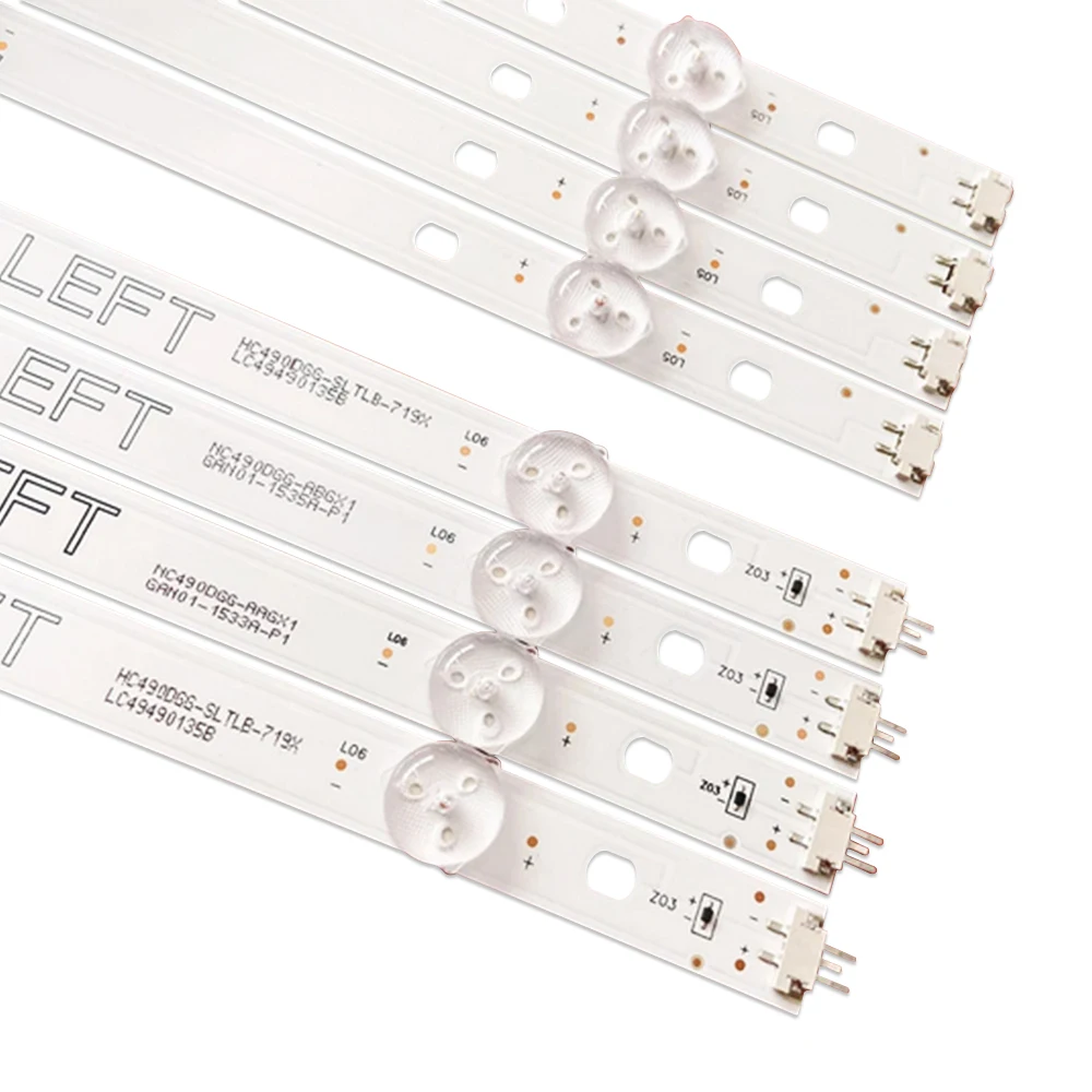 8pcs/Set LED Backlight for LG 49UJ630V 49UK6200 49UK6300PLB 49UJ635T 49LK5700PSC 49LJ5500 49UJ6300 49LJ5550 NC490DUE-AAFX1-41CA led strips