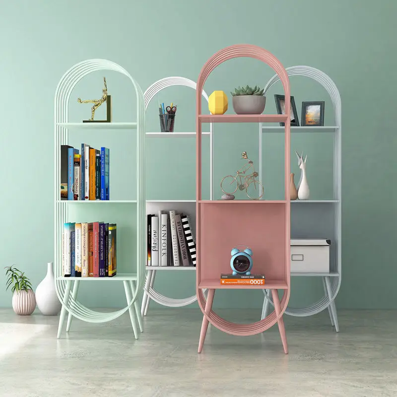 

Creative Iron Bookshelf Book Shelf Furniture Floor Book Storage Rack Book Cabinet Multi-Layer Book Rack For Living Room Bedroom