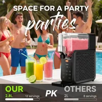 Machine à slush, grand récipient de 2,8 L, refroidissement rapide en 15 min, conservation au froid pendant 24 h, nettoyage automatique à un bouton, 5 programmes, sorbetière multifonctionnelle pour slush, milkshakes et cocktails 4