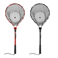 Telescoping Fishing Landing Net Folding Fishing Net With Handle Portable Silicone Mesh Fish Hand Net Fishing Gear Accessorie