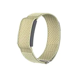 Breathable Adjustable Nylon Sport Band with Loop Design - 22mm Fitness Tracker Replacement Wristband - L (Beige 2)