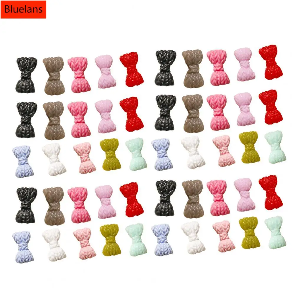 

50Pcs Knitting Wool Nail Art Decorations Bow Charm Manicure Accessories Supplies Tools For Nail Enhancement Design Nail Salon