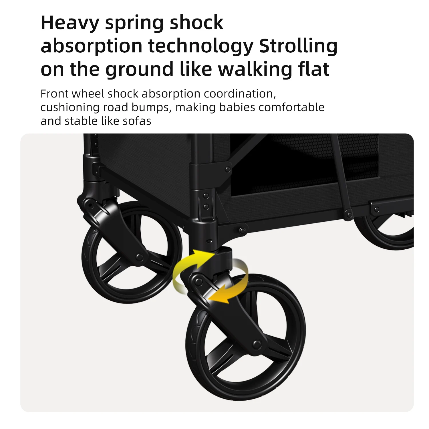 Double Stroller Wagon (2 Seater)-Collapsible Wagon Stroller with Seats with Magnetic Buckle 5-Point Harnesses