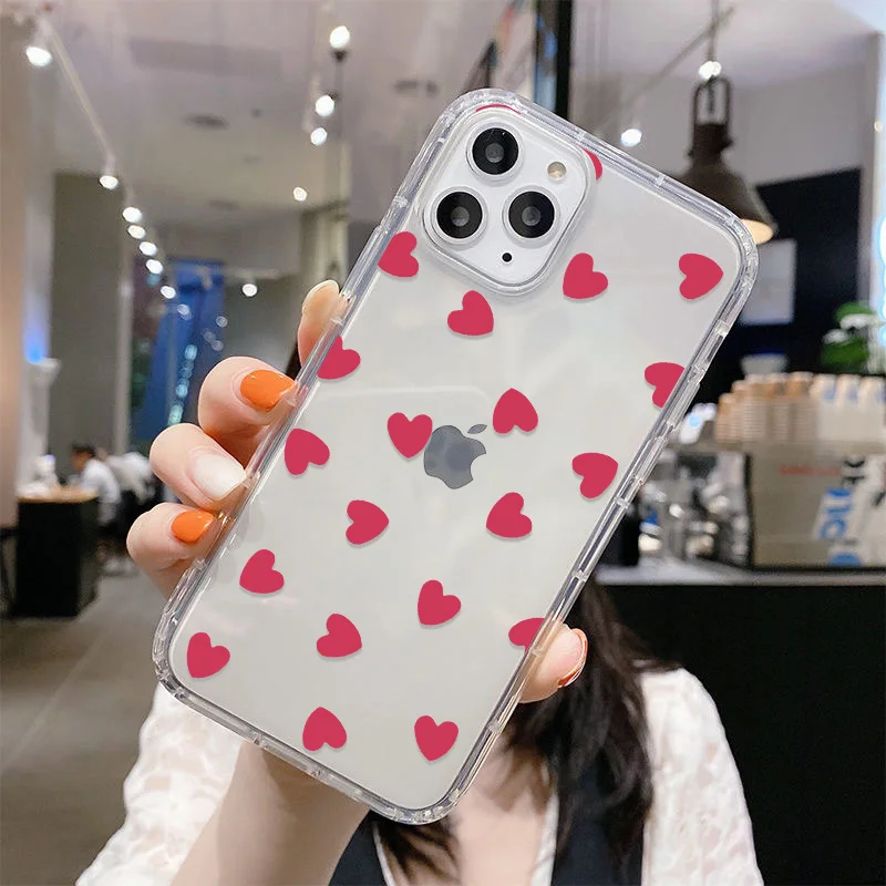 thumbnail image 1 of Funda de corazón de amor para Xiaomi Mi 11 Lite, Redmi Note 12, 11, 10 Pro, 9, 8, 7, 7s, 9s, 10s, 11s, 13, 11T, 12T, Poco X5, X3, NFC, X4, GT, F3, F4, F5, 1 of 5