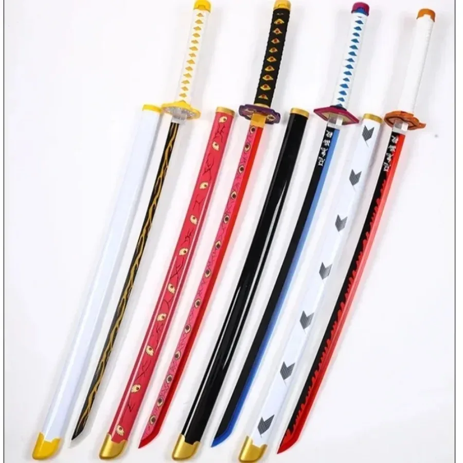 40 Zoll Leuchtendes Demon Slayer Katana LED-Licht Holz Mitsuri Schwert Anime Cosplay Messer Originalgröße Japanisches Katana Samurai Lichtschwert Spielzeug – Detail 4