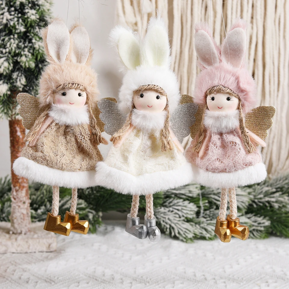 Christmas Angel Dolls Merry Christmas Tree Decoration for Home