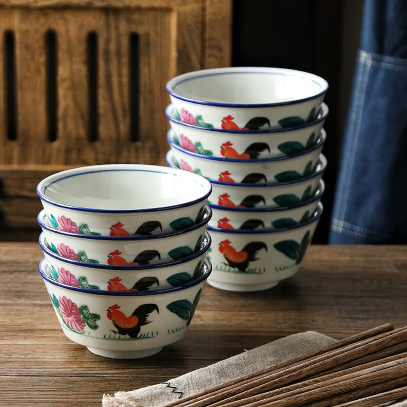 信頼 CHANSHOVA-Traditional Tableware Rooster Style Chinese 工芸品