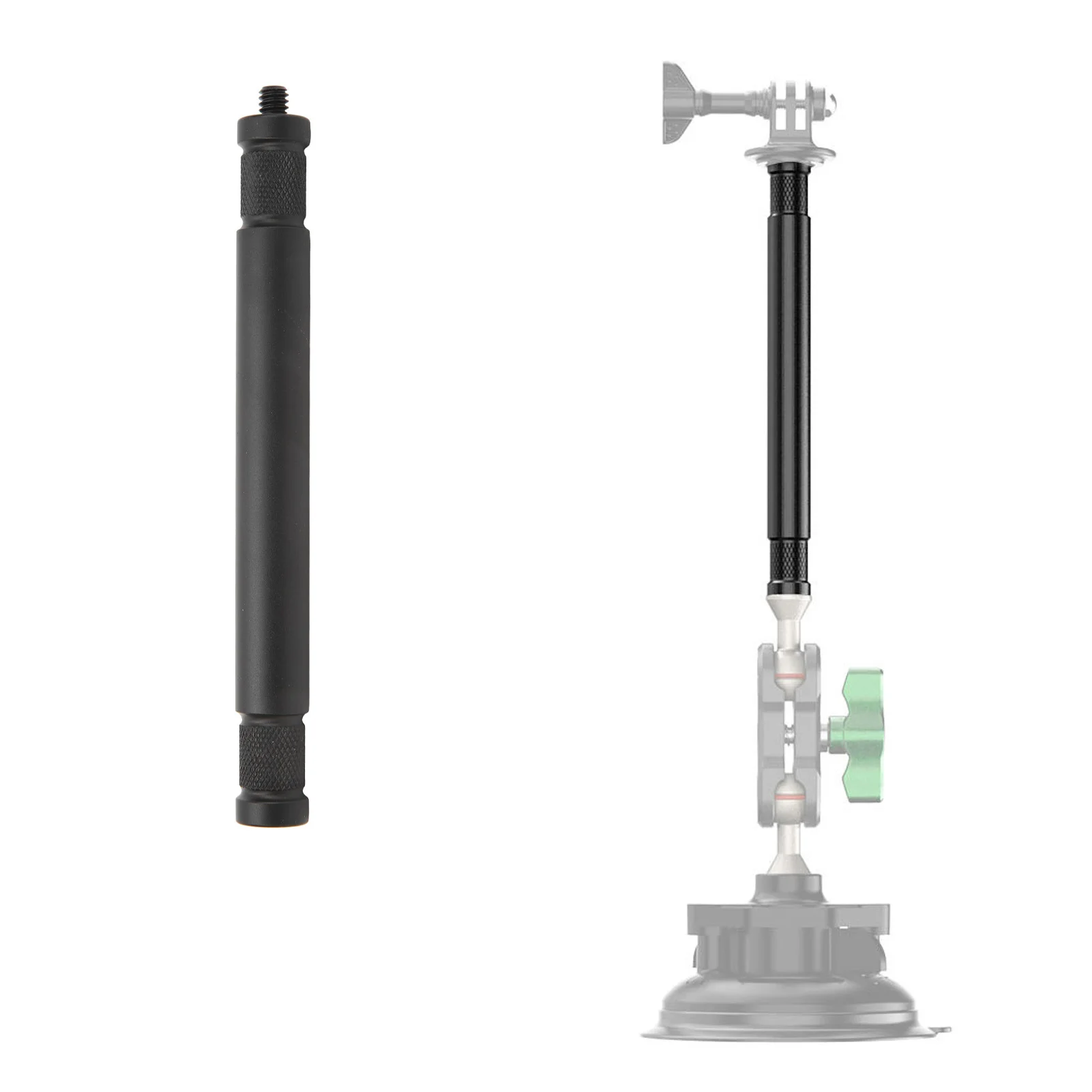 Selfie Stick Extension Pole 15cm Total Length 1/4 Inch Thread Comfortable Feel Tripod Extension Rod for SLR Cameras camera tripod camera tripod mount adapter