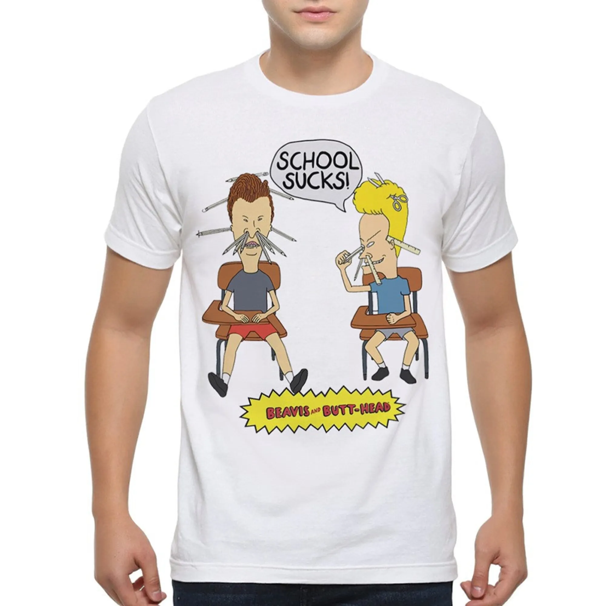 Beavis E Butt Head School Succhia Magliette Taglie Beb 211102 Maniche Lunghe O Corte