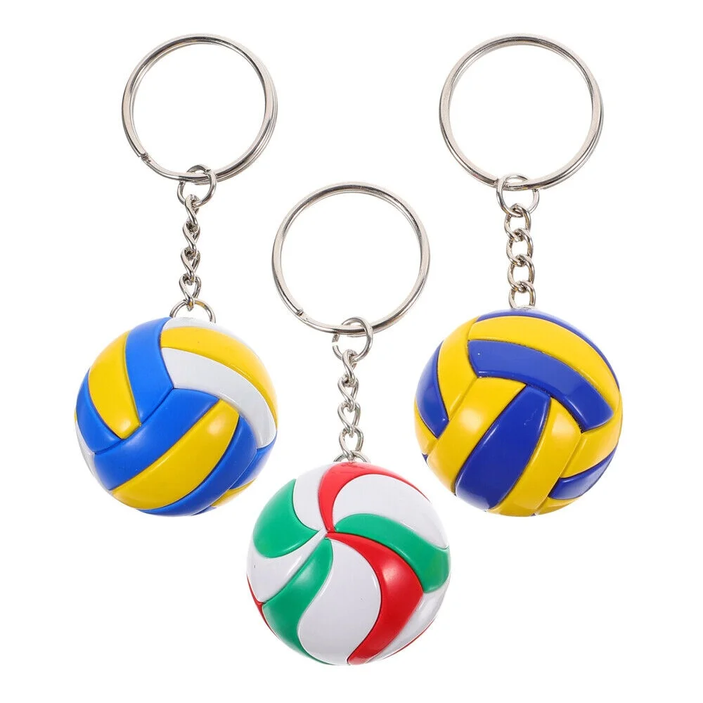 

Pvc Volleyball Model Keychain Ornaments Business Letter Toy Creative Key Pendants Keyring Sports Ball Keychain For Players