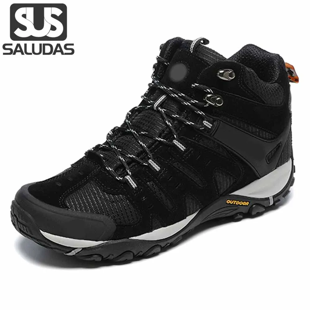 

SALUDAS Men Hiking Boots Anti-Skid Wear Resistance Jungle Adventure Boots Winter Men's Sneakers Outdoor High Top Trekking Shoes