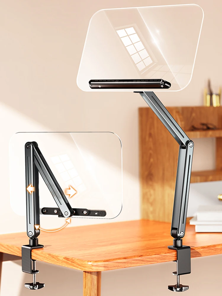 탄성 페이지 클립이 있는 아크릴 책꽂이 접이식 책 지지대 레시피 시트 악보 태블릿용 접이식 데스크탑 라이저 스탠드